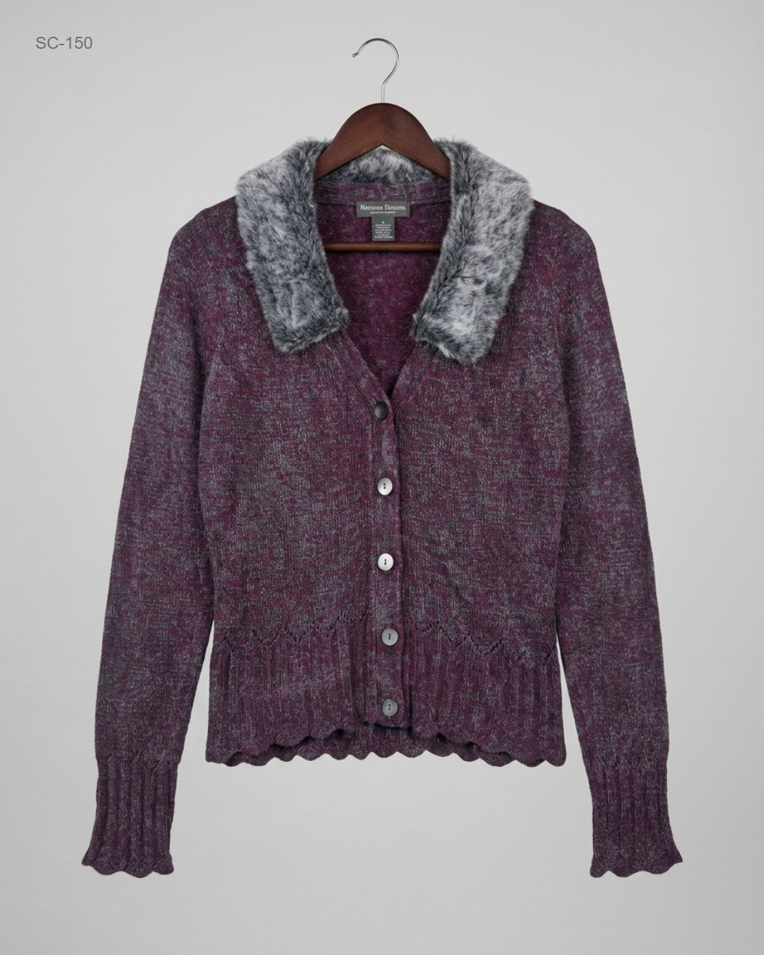 UK Imported secondhand Short Cardigans - CUT LABEL brand, Purple Viscose, Premium condition, for - Online Thrift Store Peshawar Pakistan