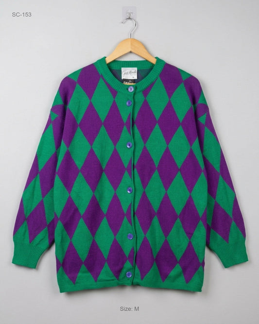 Premium Condition Short Cardigans | Preloved GINA MINETTI | Green Polyester | Thrift Shop for Lahore Pakistan | OTS