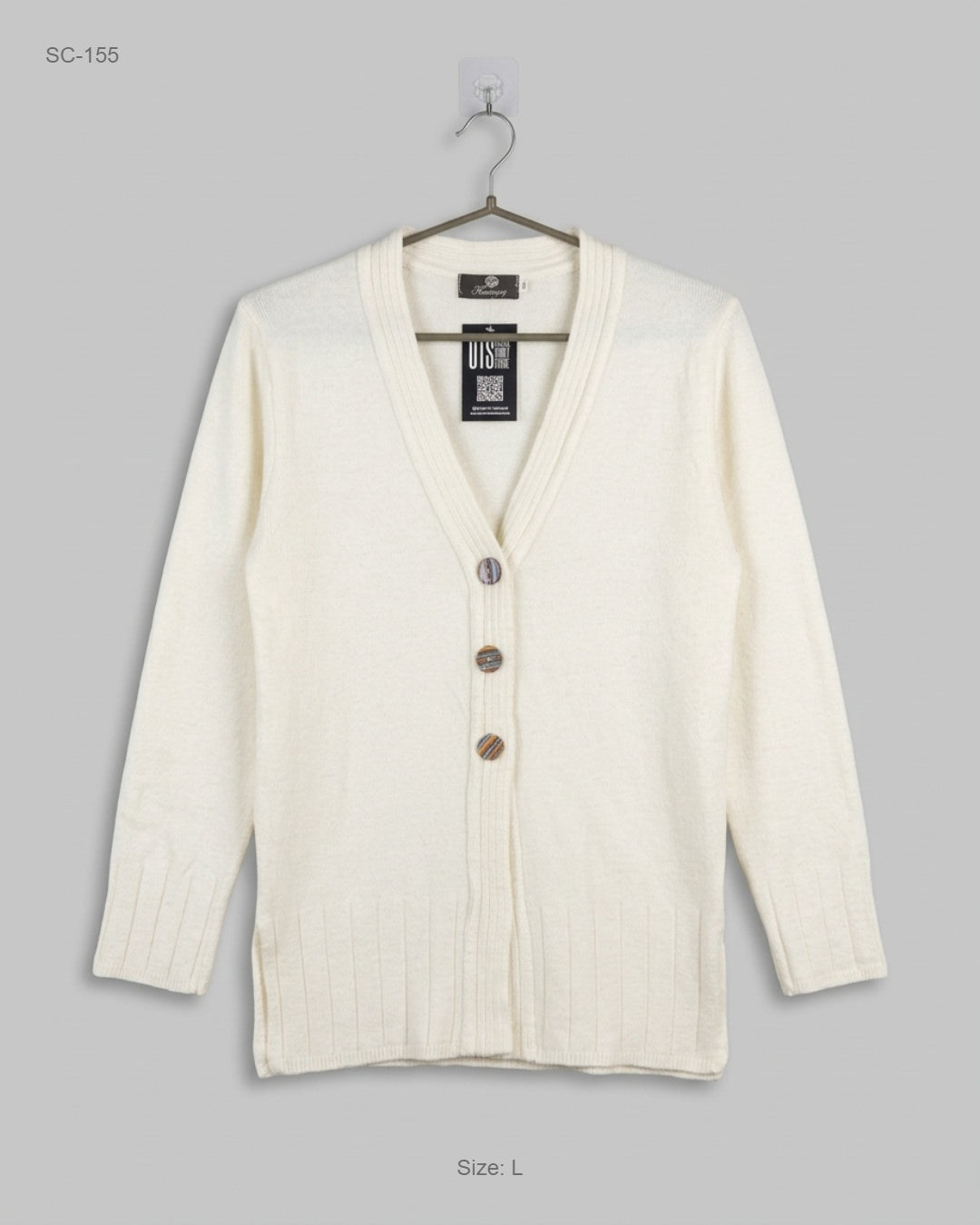 Preloved Premium Short Cardigans by Monique, White Acrylic for - OTS Thrift Shop Islamabad Pakistan