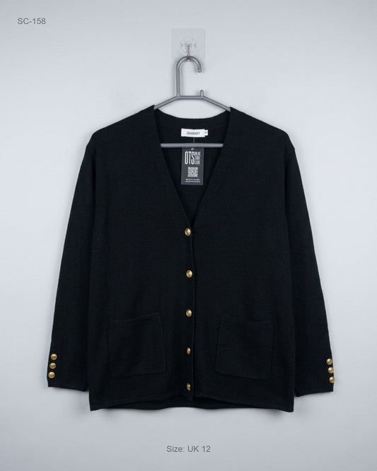 Secondhand Branded Short Cardigans by Damart, Black Acrylic fabric, Premium condition, for - Online Thrift Shop Lahore Pakistan