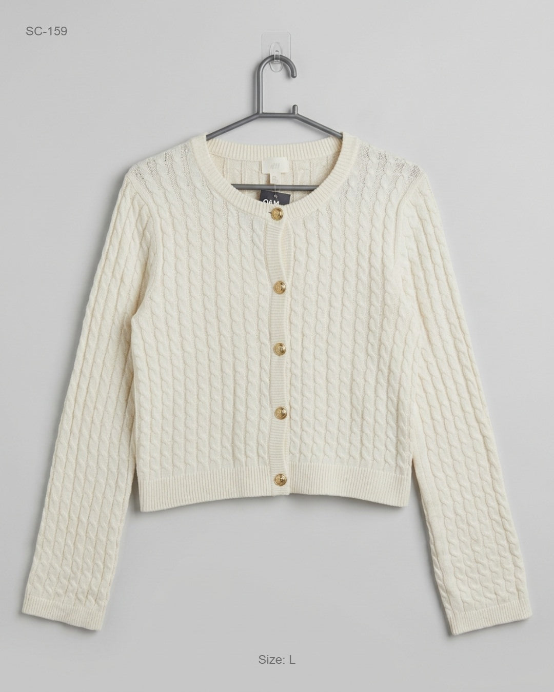 Preloved Premium Short Cardigans by H&M, OffWhite Acrylic for - OTS Thrift Shop Lahore Pakistan
