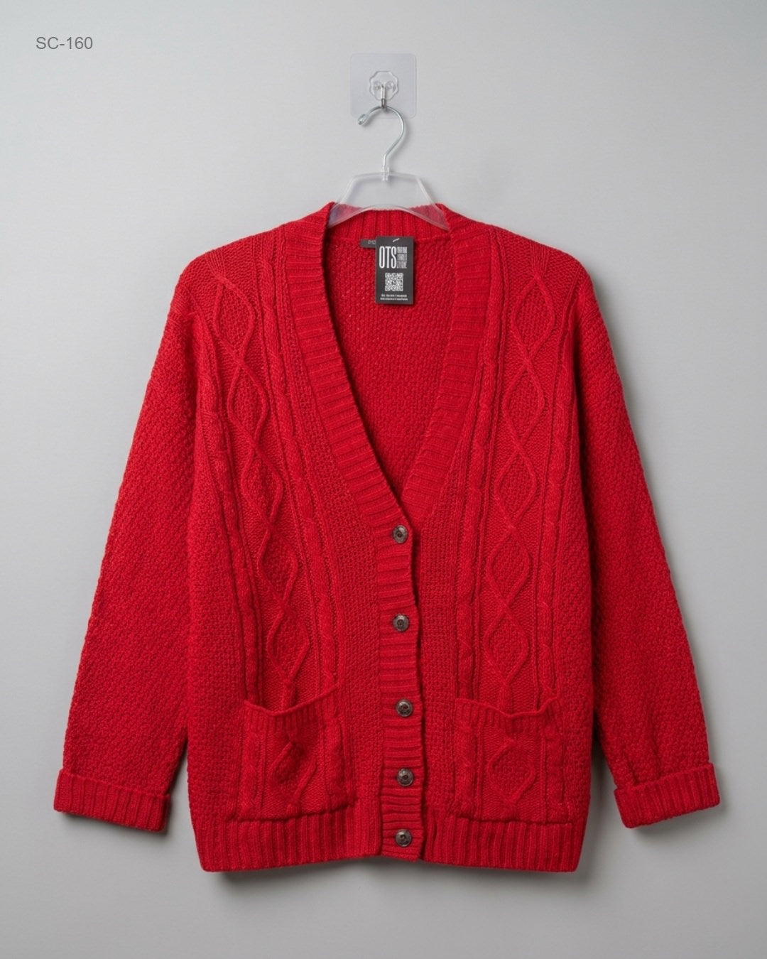 Premium Condition Short Cardigans | Preloved Remel | Red Acrylic | Thrift Shop for Peshawar Pakistan | OTS