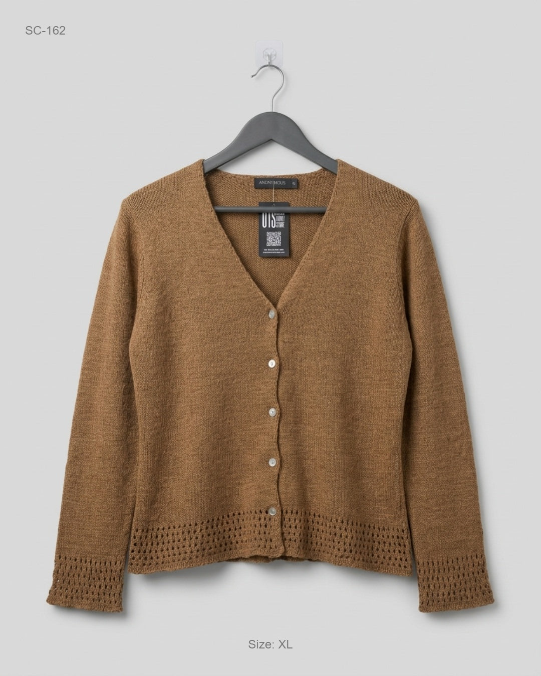 Short Cardigans | Anonymos | Preloved Branded | Brown Acrylic | Premium | OTS Thrift Store Peshawar Pakistan
