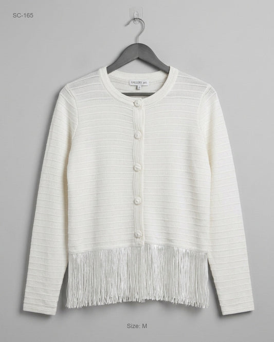 UK Imported secondhand Short Cardigans - GALLERY brand, White Viscose, Excellent condition, for - Online Thrift Store Peshawar Pakistan