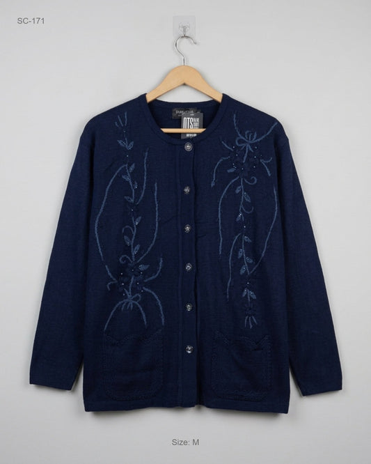 Secondhand Branded Short Cardigans by Paramour, Blue Acrylic fabric, Excellent condition, for - Online Thrift Shop Islamabad Pakistan