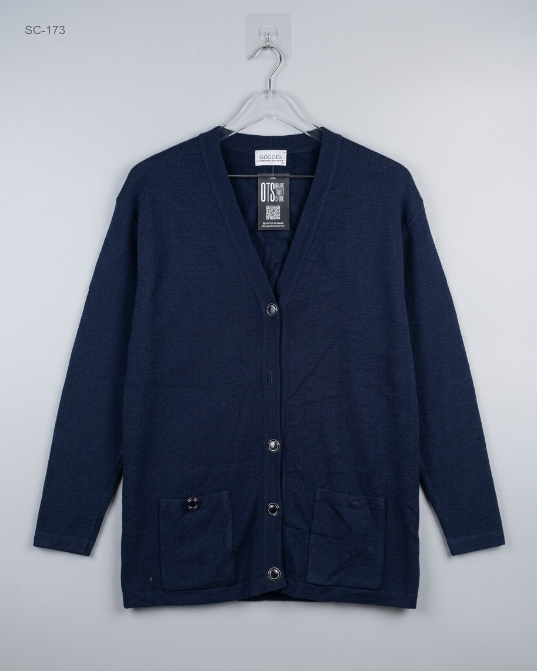 Secondhand Branded Short Cardigans by GOGGEL, Blue Wool fabric, Excellent condition, for - Online Thrift Shop Karachi Pakistan
