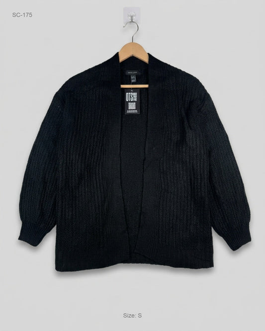 Premium Condition Short Cardigans | Preloved New Look | Black Acrylic | Thrift Shop for Karachi Pakistan | OTS