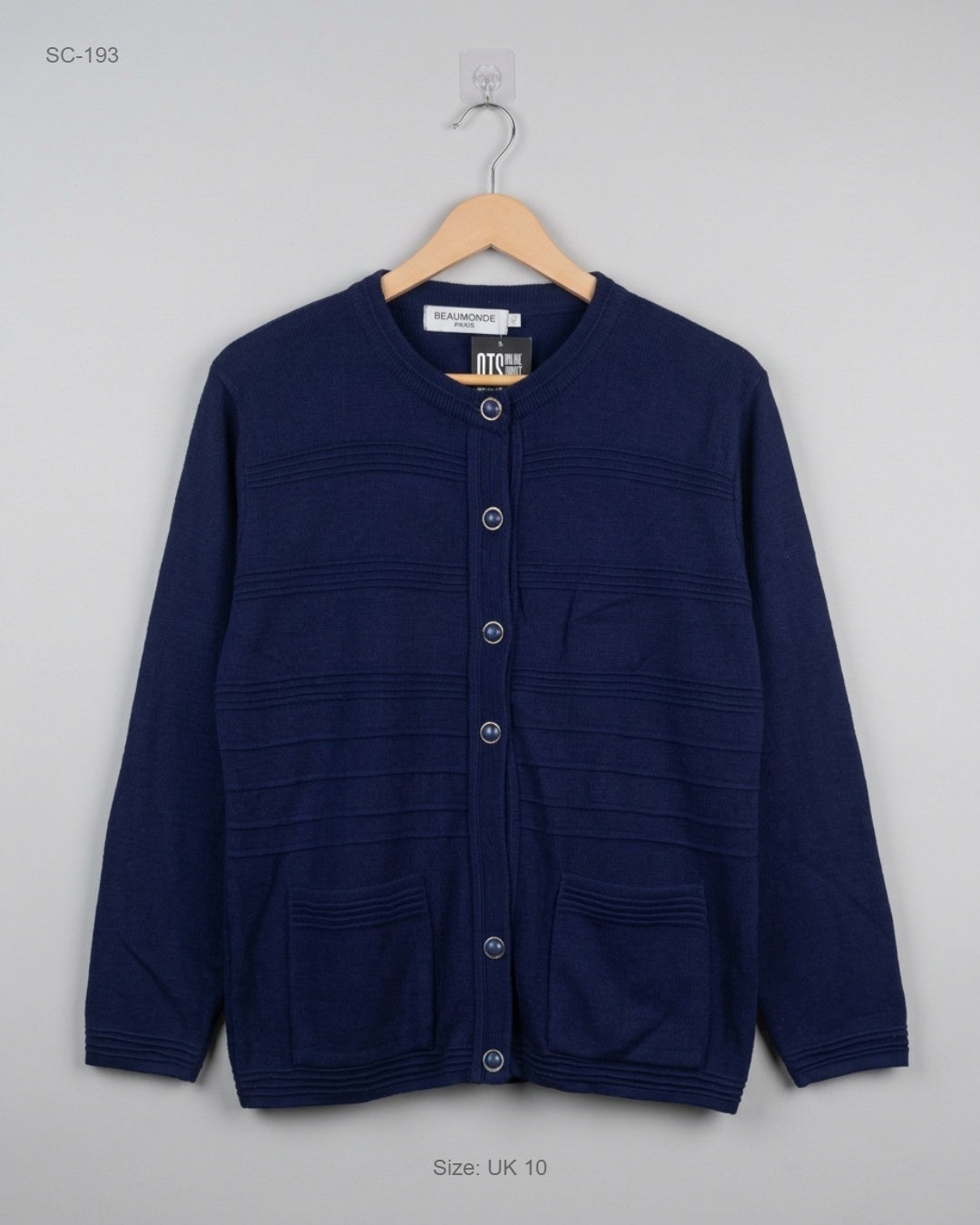 Shop Premium Short Cardigans by Beaumonde | Preloved Branded Clothes | Blue Acrylic | | OTS Thrift Store Lahore Pakistan