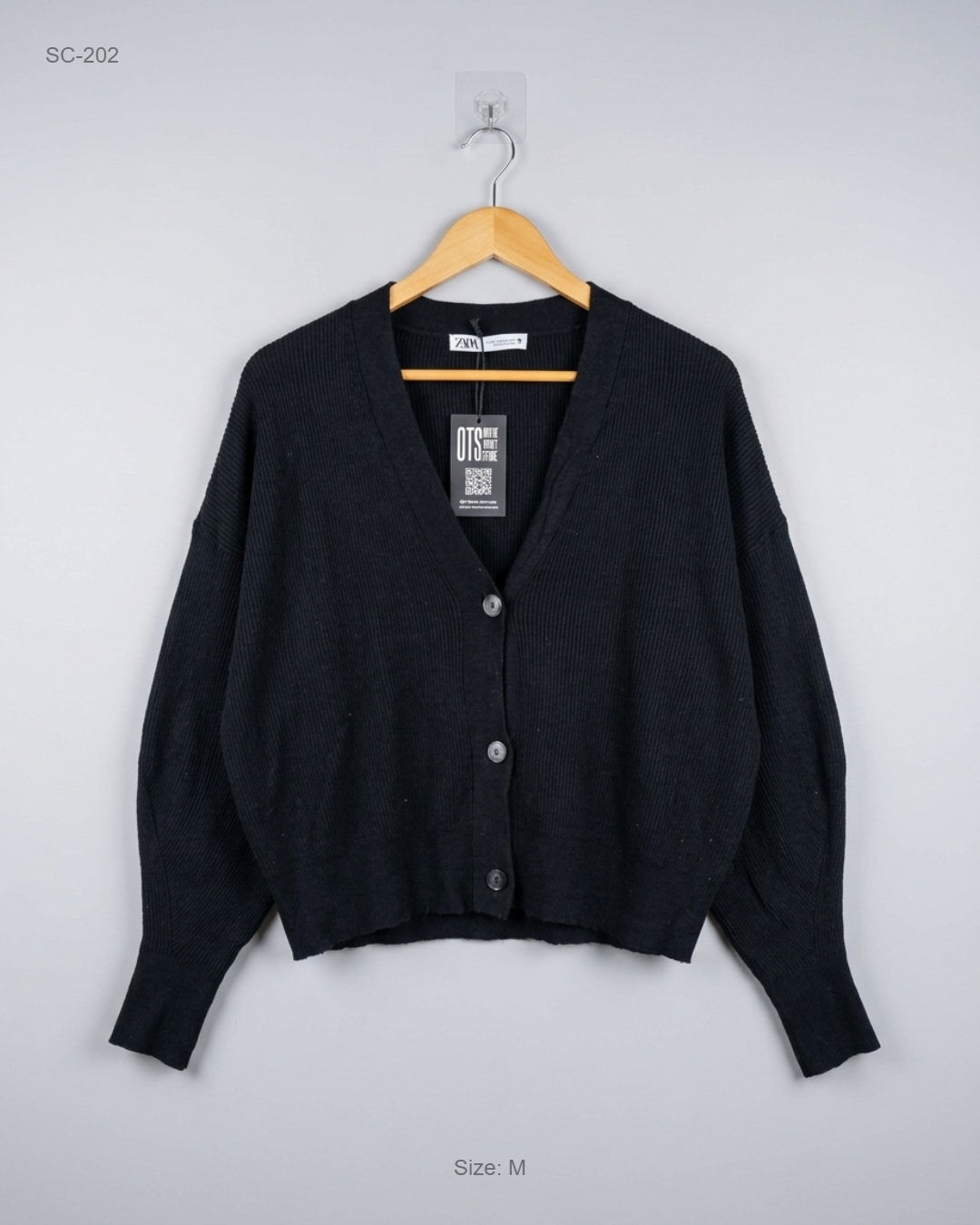 UK Imported secondhand Short Cardigans - Zara brand, Black Viscose, Premium condition, for Women - Online Thrift Store Lahore Pakistan