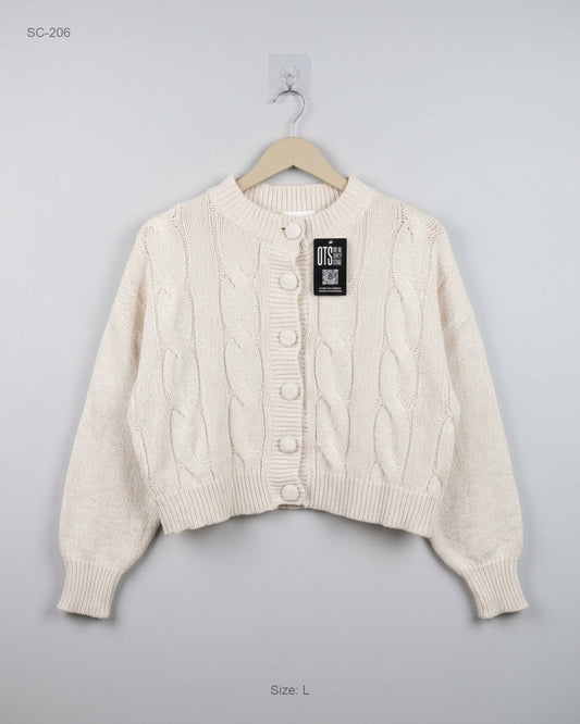 Premium Condition Short Cardigans | Preloved GALLERY | OffWhite Acrylic | Thrift Shop for Women Islamabad Pakistan | OTS