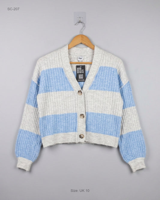 Premium Condition Short Cardigans | Preloved Anko | Blue Acrylic | Thrift Shop for Women Lahore Pakistan | OTS