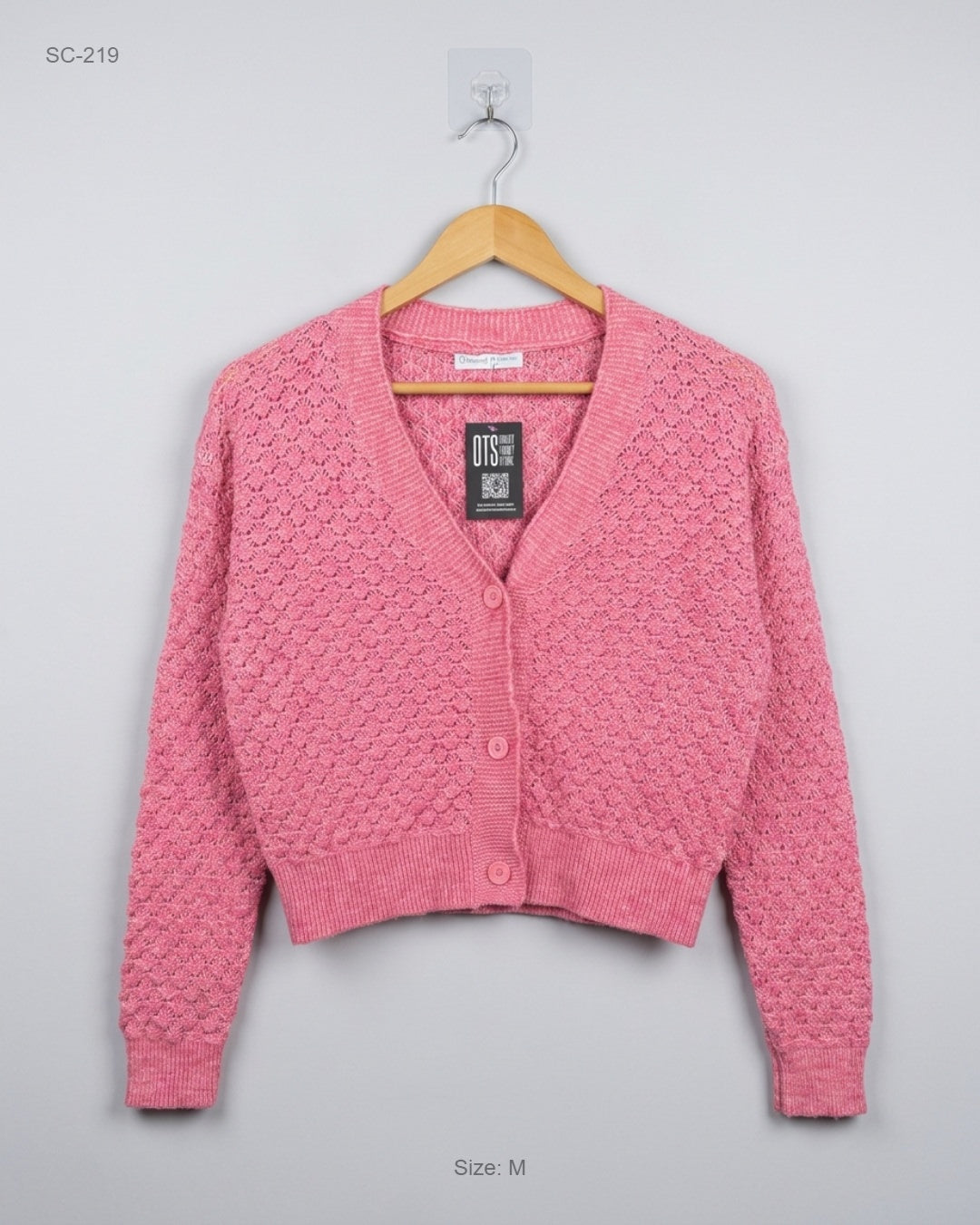 Short Cardigans | Primark | Preloved Branded | Pink Acrylic | Premium | OTS Thrift Store Islamabad Pakistan