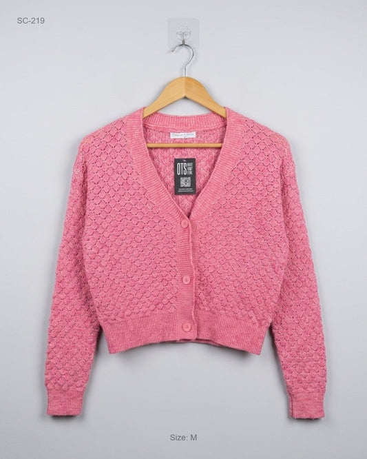 Short Cardigans | Primark | Preloved Branded | Pink Acrylic | Premium | OTS Thrift Store Islamabad Pakistan