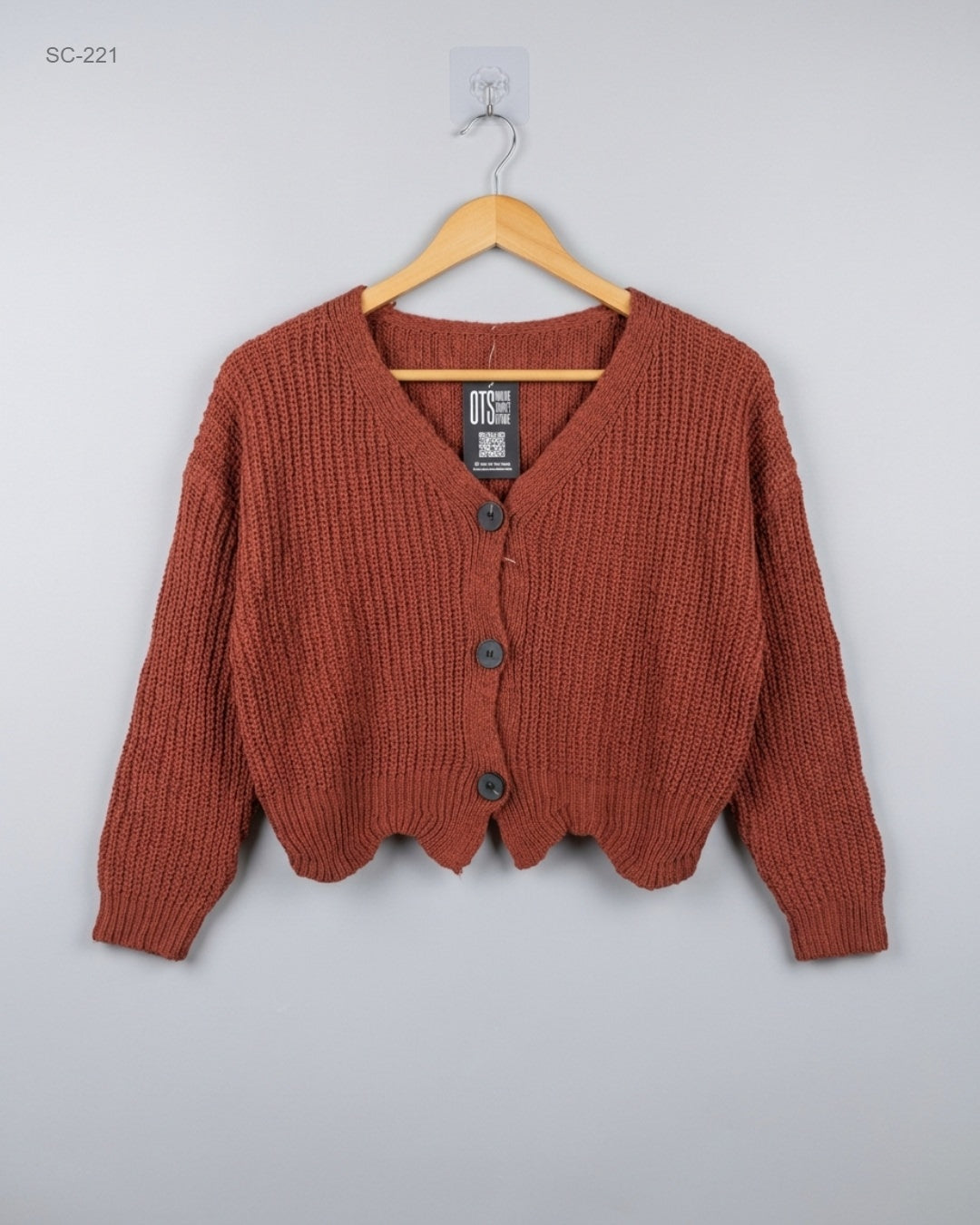 Secondhand Branded Short Cardigans by CUT LABEL, Brown Acrylic fabric, Premium condition, for Women - Online Thrift Shop Islamabad Pakistan