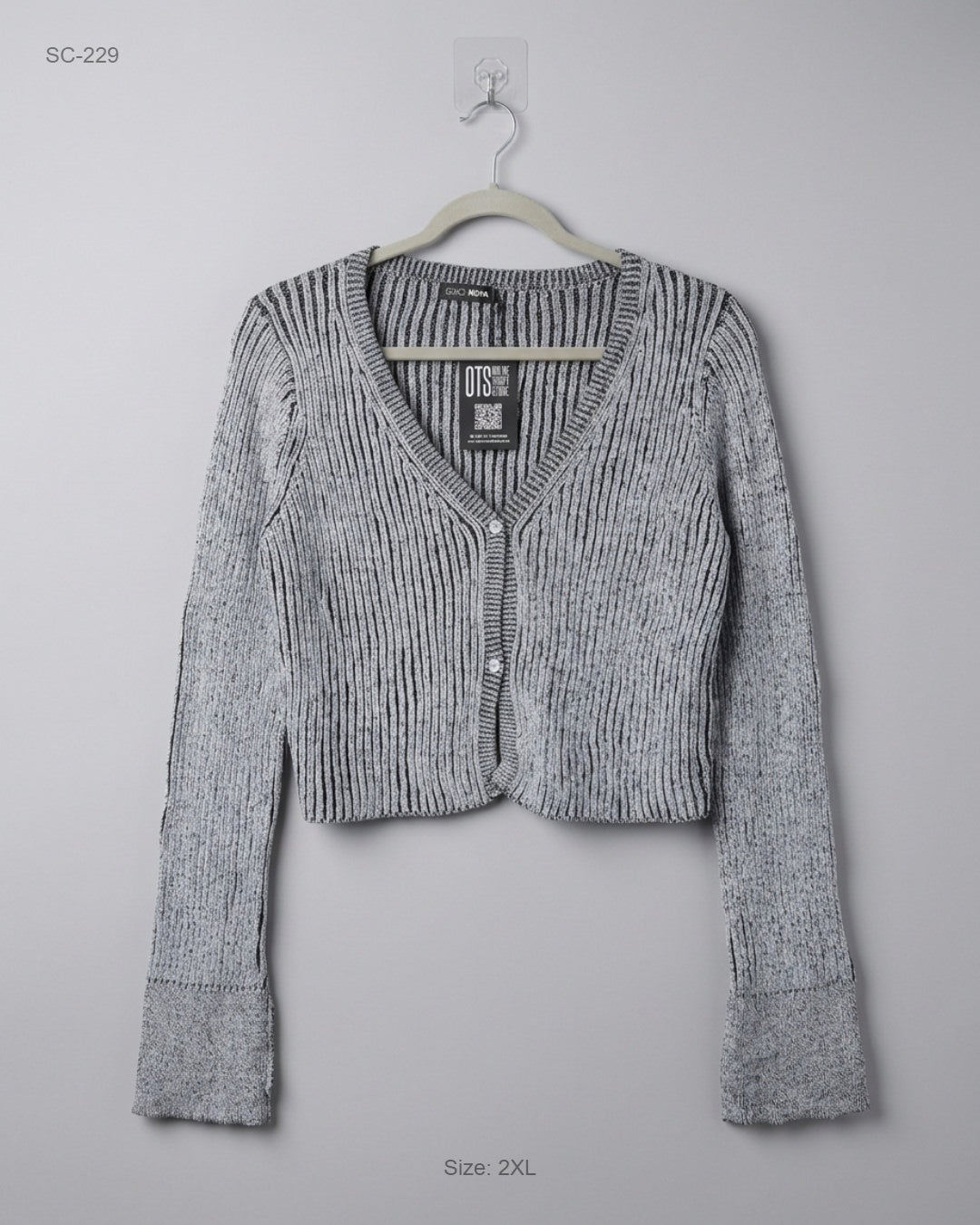 Premium Condition Short Cardigans | Preloved FASHION NOVA | Grey Viscose | Thrift Shop for Women Lahore Pakistan | OTS