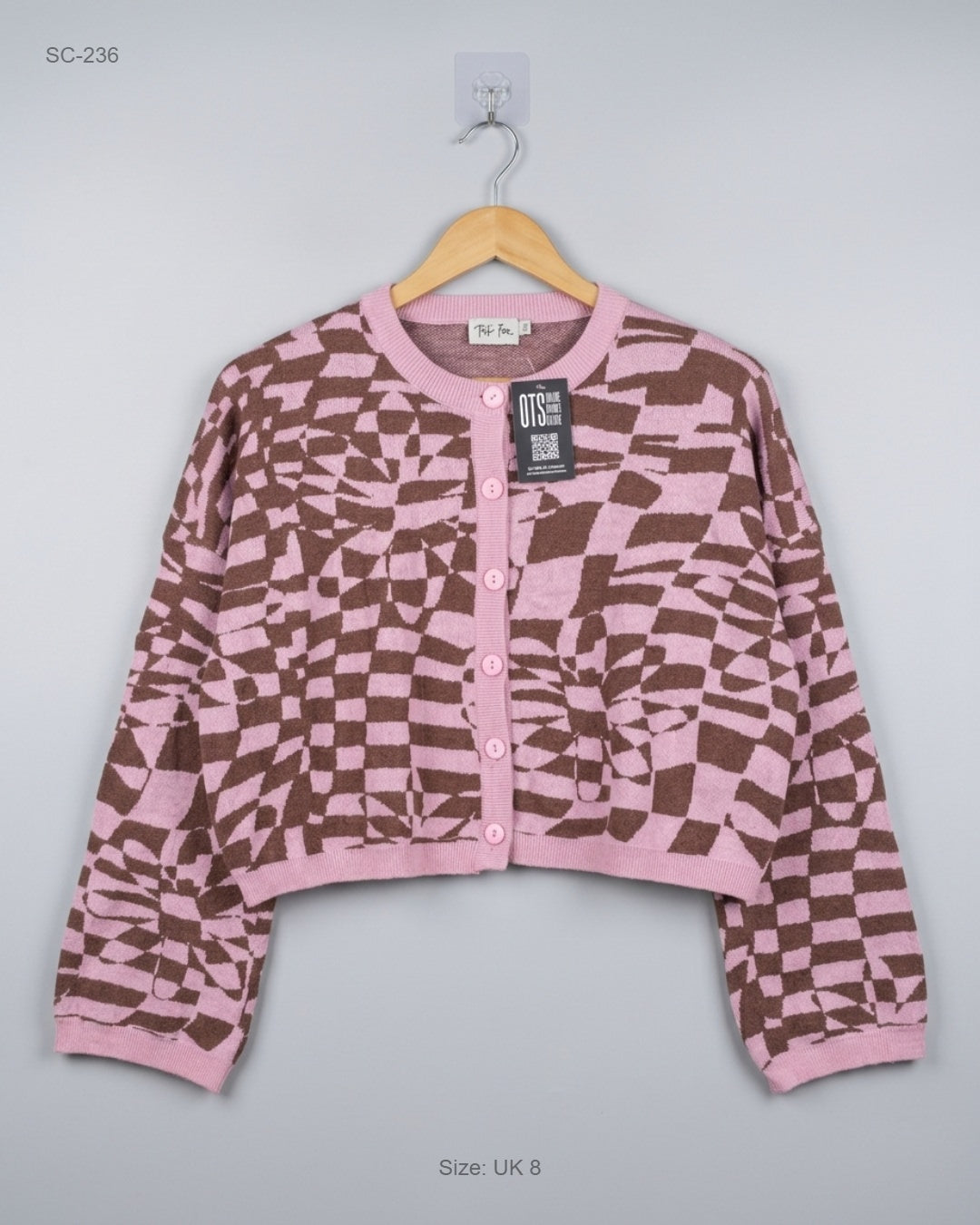 Secondhand Branded Short Cardigans by Princess Polly Xx, Pink Polyester fabric, Premium condition, for Women - Online Thrift Shop Peshawar Pakistan