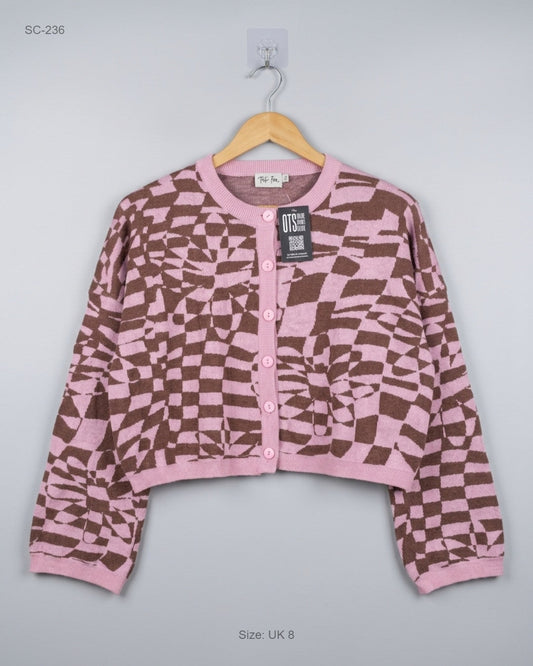 Secondhand Branded Short Cardigans by Princess Polly Xx, Pink Polyester fabric, Premium condition, for Women - Online Thrift Shop Peshawar Pakistan
