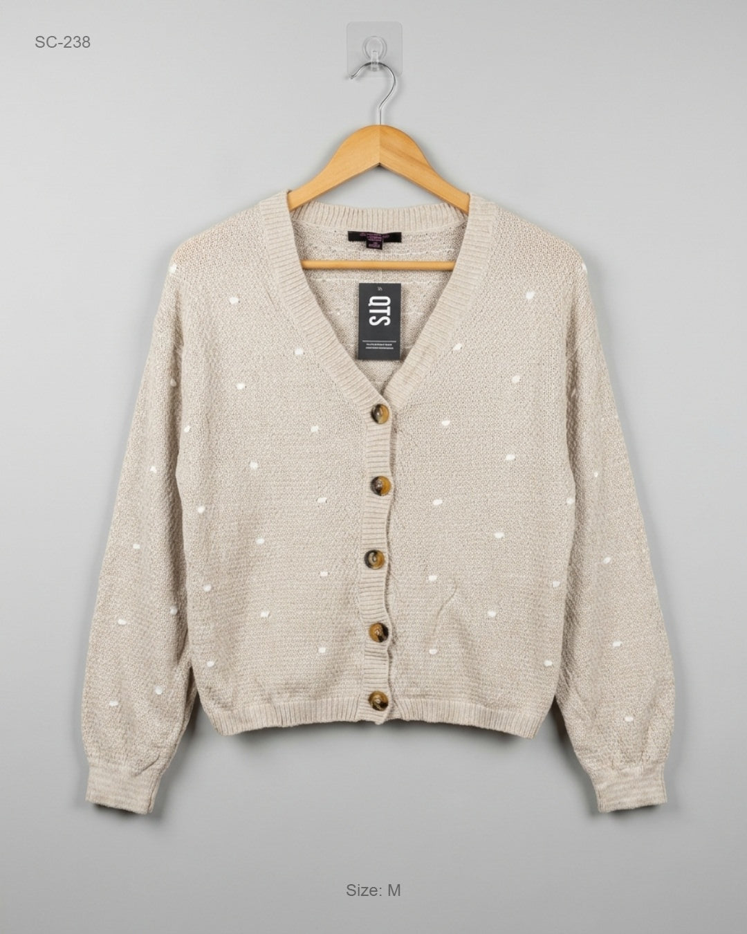 UK Imported secondhand Short Cardigans - Love by Design brand, Beige Acrylic, Premium condition, for Women - Online Thrift Store Lahore Pakistan