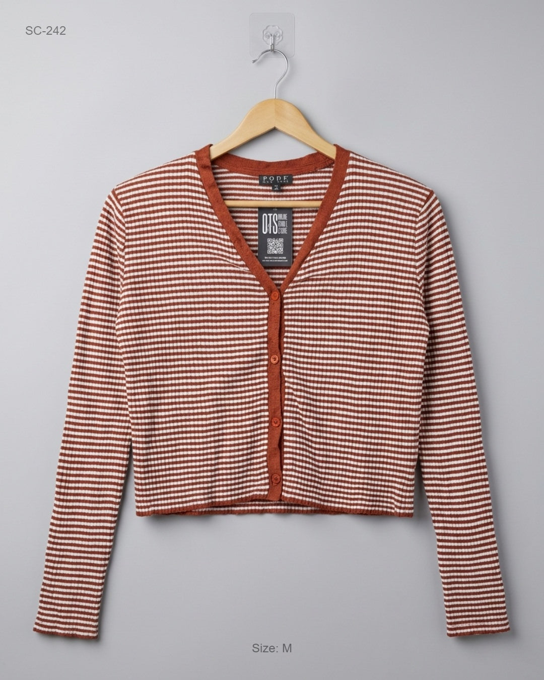 Premium Condition Short Cardigans | Preloved Poof | Brown Polyester | Thrift Shop for Women Peshawar Pakistan | OTS