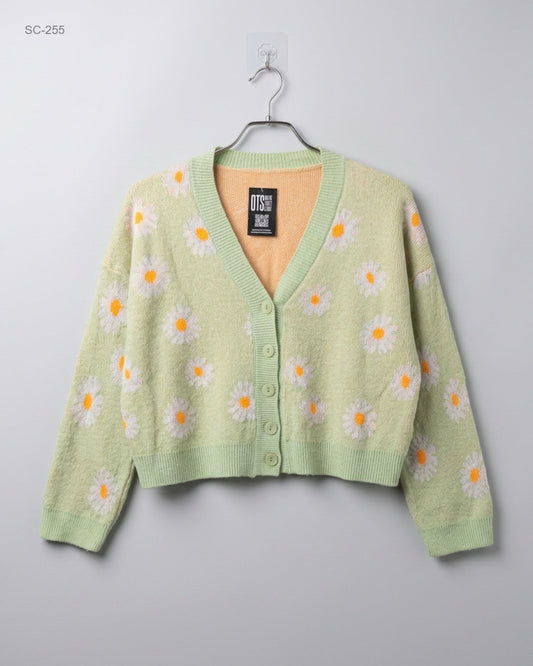 Secondhand Branded Short Cardigans by SHEIN, Green Acrylic fabric, Excellent condition, for Women - Online Thrift Shop Peshawar Pakistan