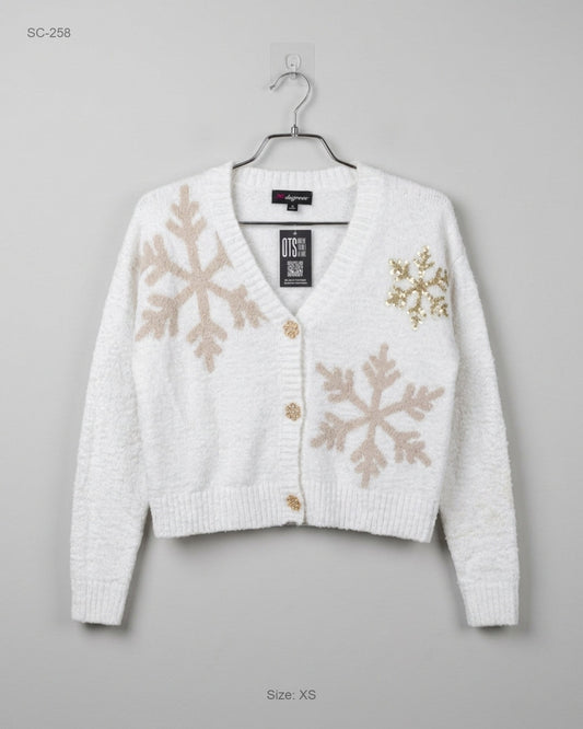 Secondhand Branded Short Cardigans by BEGREES, White Acrylic fabric, Excellent condition, for Women - Online Thrift Shop Peshawar Pakistan