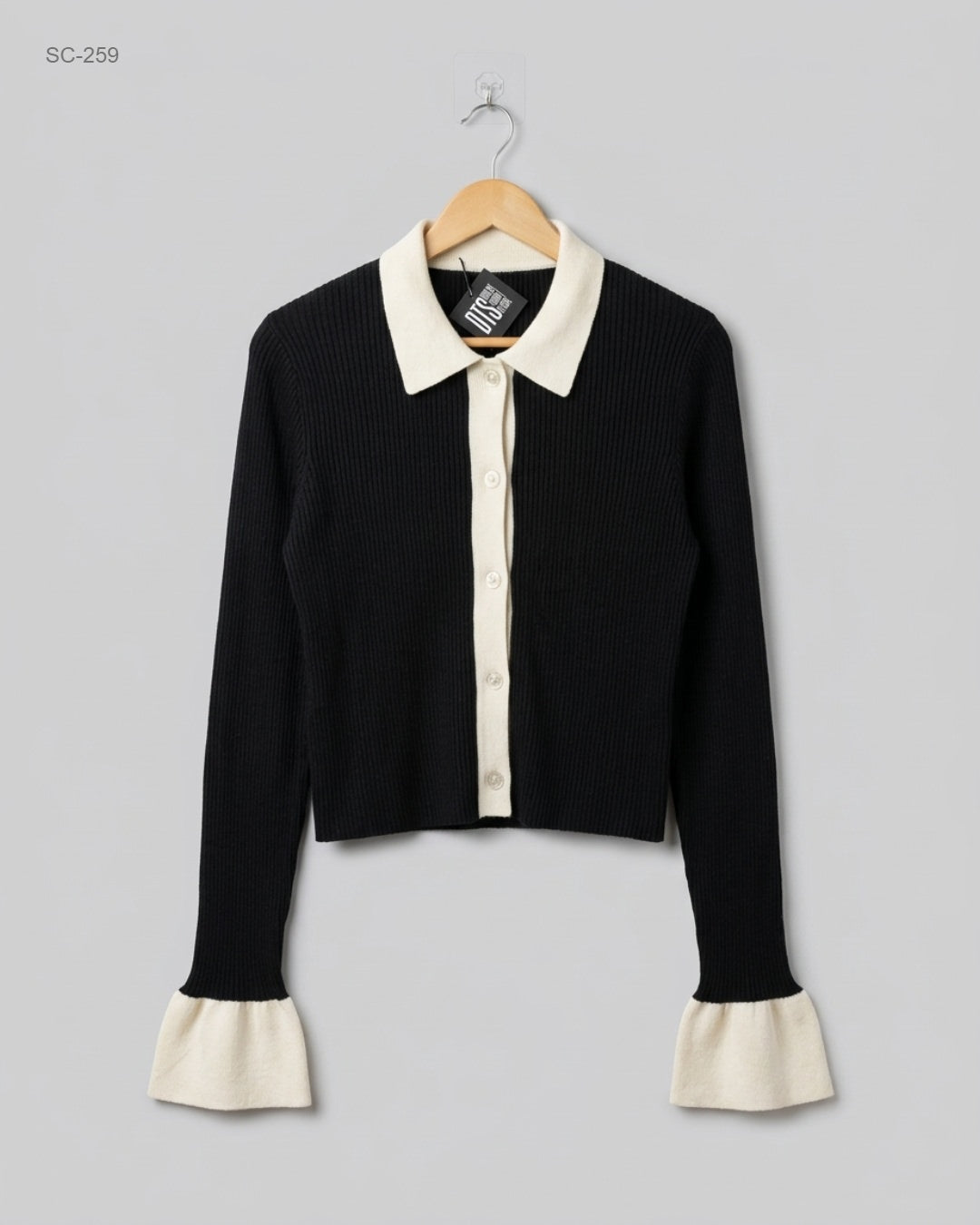 Premium Condition Short Cardigans | Preloved CUT LABEL | Black Polyester | Thrift Shop for Women Lahore Pakistan | OTS
