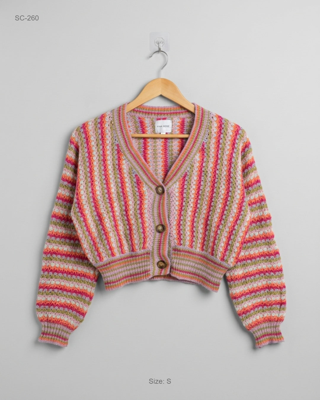 Secondhand Branded Short Cardigans by Pink Rose, Multi Polyester fabric, Premium condition, for Women - Online Thrift Shop Karachi Pakistan