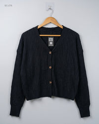 CUT LABEL (SC-278) Oversized Cropped Cardigan