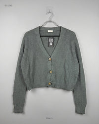 Ardene (SC-280) Cropped Ribbed Cardigan