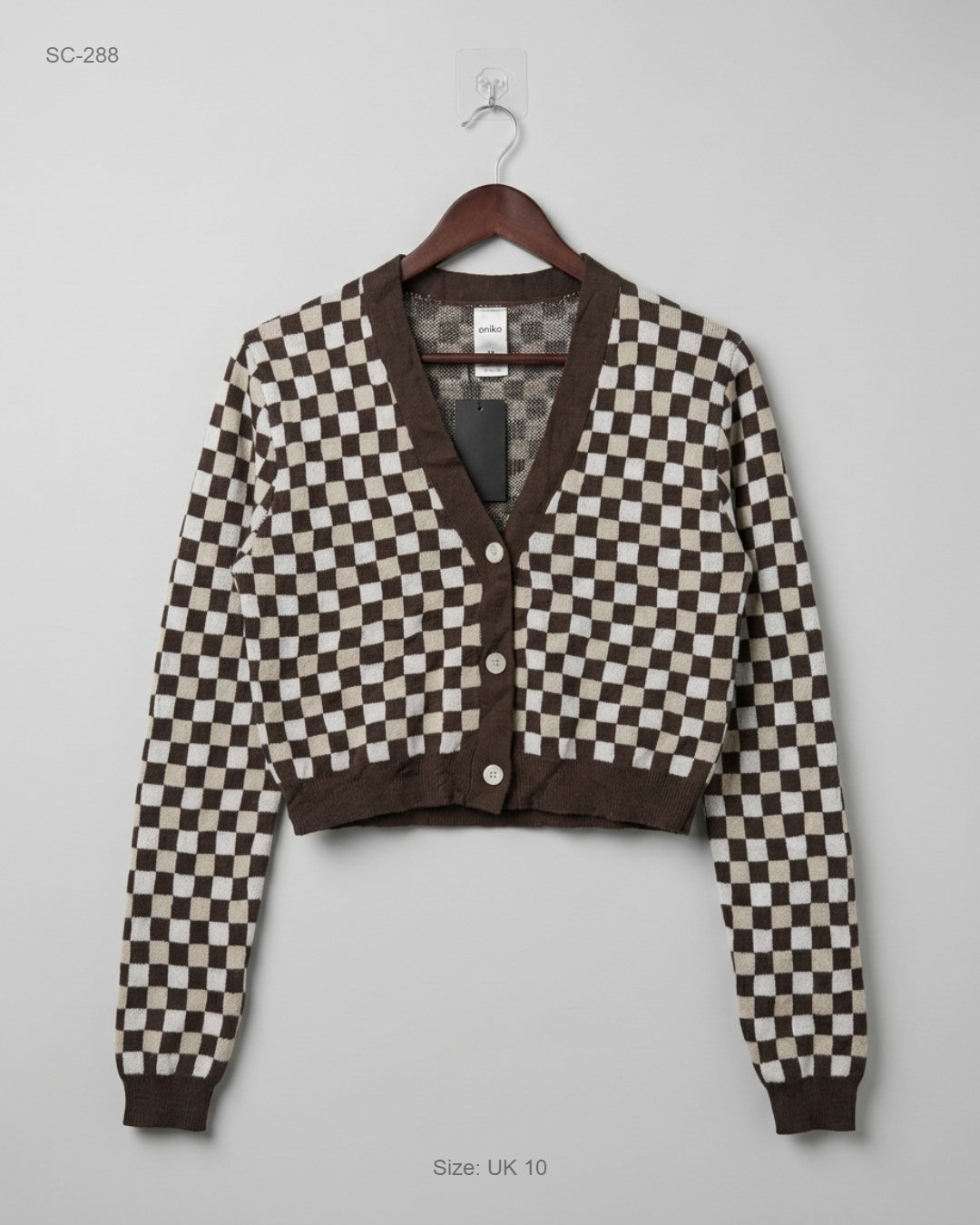 Anko Brown Cropped Cardigan buy preloved clothing online Pakistan