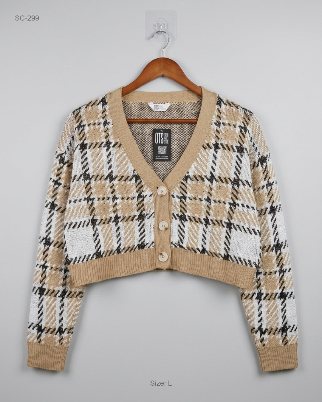 Nobo Brown Cropped Cardigan buy preloved clothing online Pakistan