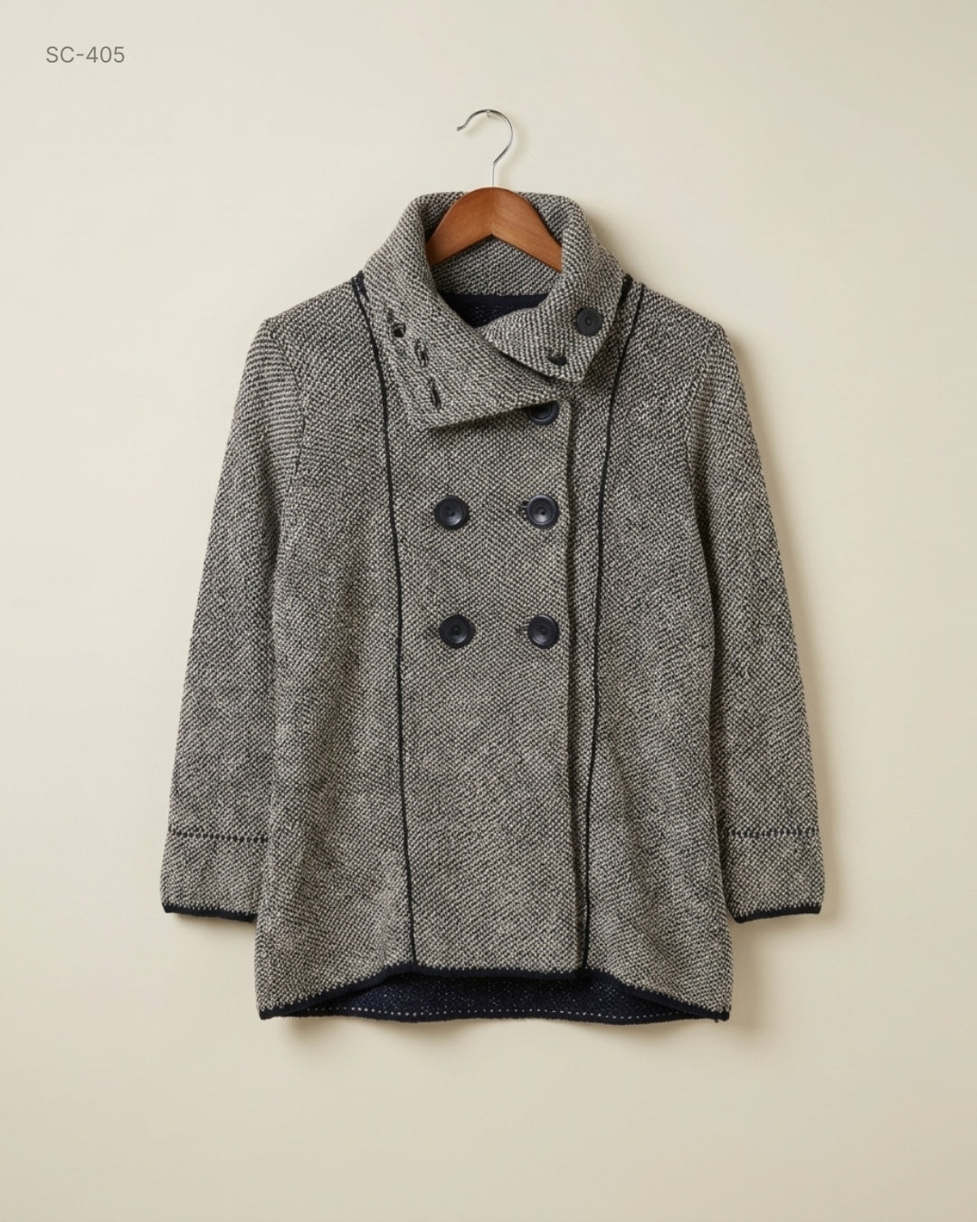 PERUNA (SC-405) Double-Breasted Knit Cardigan