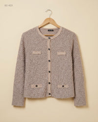 Gerry Weber (SC-423) Bouclé Button-Up Cardigan