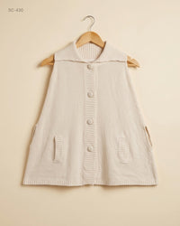 Casa Blanca (SC-430) Button-Down Knit Capelet Vest