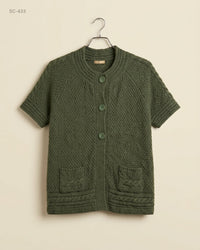 TU (SC-433) Short-Sleeved Knit Cardigan