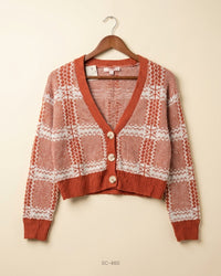 No Boundaries (SC-460) Cropped Knit Cardigan