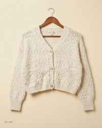 Hazel Moon (SC-481) Chunky Cable-Knit Cardigan