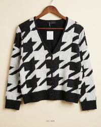 H&M (SC-485) Oversized Houndstooth Cardigan