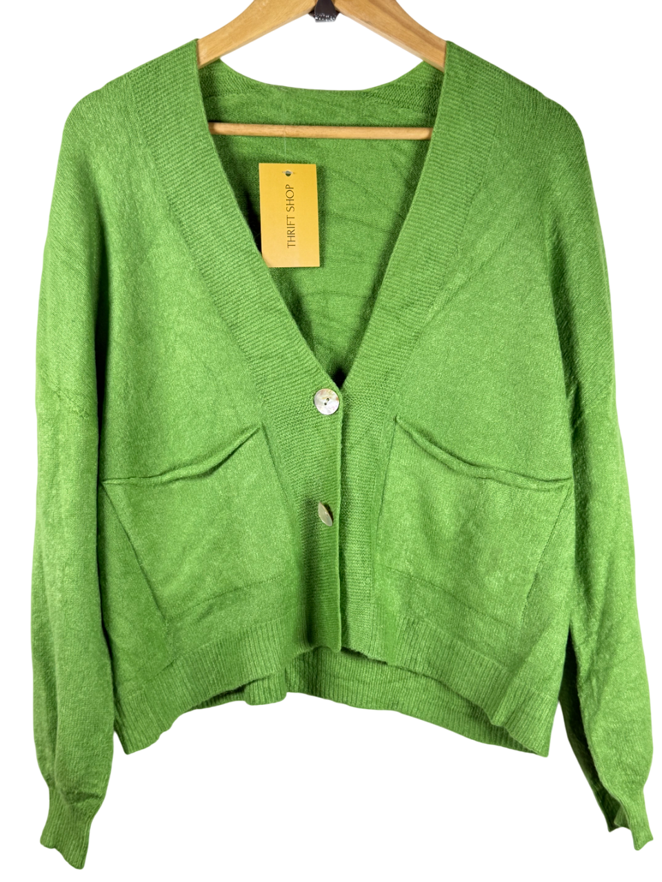 Secondhand Branded Short Cardigans by ZARA, GREEN BISCOSE fabric, PREMIUM condition, for Women - Online Thrift Shop Peshawar Pakistan