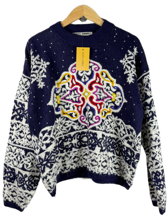 Preloved PREMIUM PLUS Short Cardigans by KITTY HAWK, BLUE ACRYLIC for Women - OTS Thrift Shop Karachi Pakistan