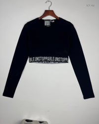 STRADIVARIUS Black Summer Crop Tops (SCT-102)