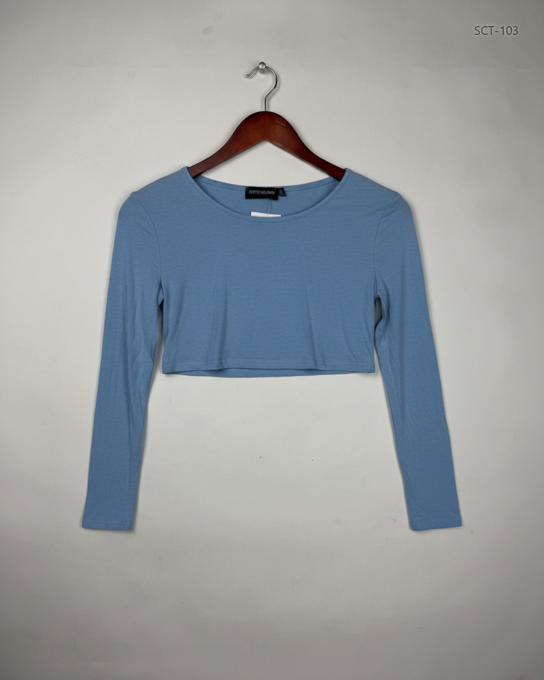 PRETTYLITTLETHING Sky Blue Summer Crop Tops (SCT-103)
