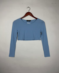 PRETTYLITTLETHING Sky Blue Summer Crop Tops (SCT-103)