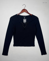 NEW LOOK Black Summer Crop Tops (SCT-119)