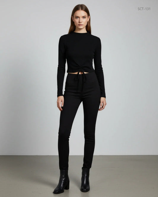 SHEIN Black Summer Crop Tops (SCT-131)