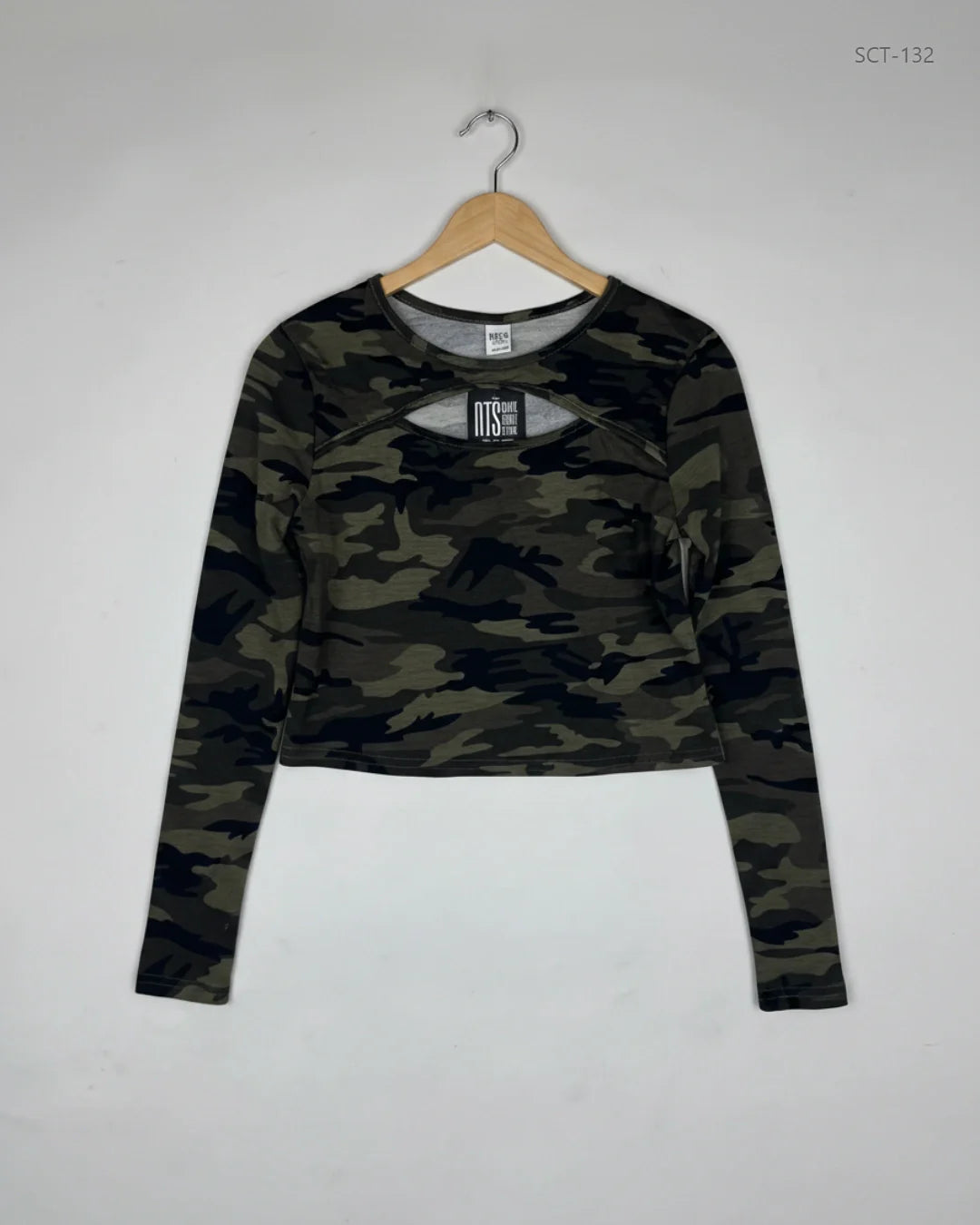 Summer Crop Tops | Shein | Preloved Branded | Army Green Polyester | Premium | OTS Thrift Store Islamabad Pakistan
