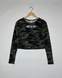 SHEIN Army Green Summer Crop Tops (SCT-132)