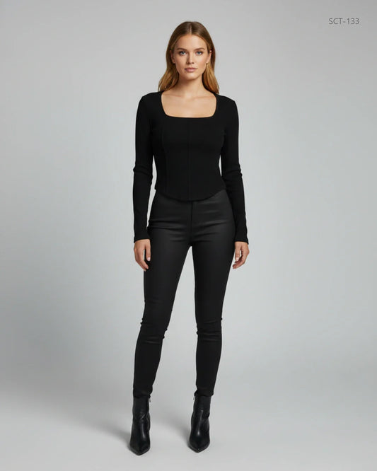 NEW LOOK Black Summer Crop Tops (SCT-133)