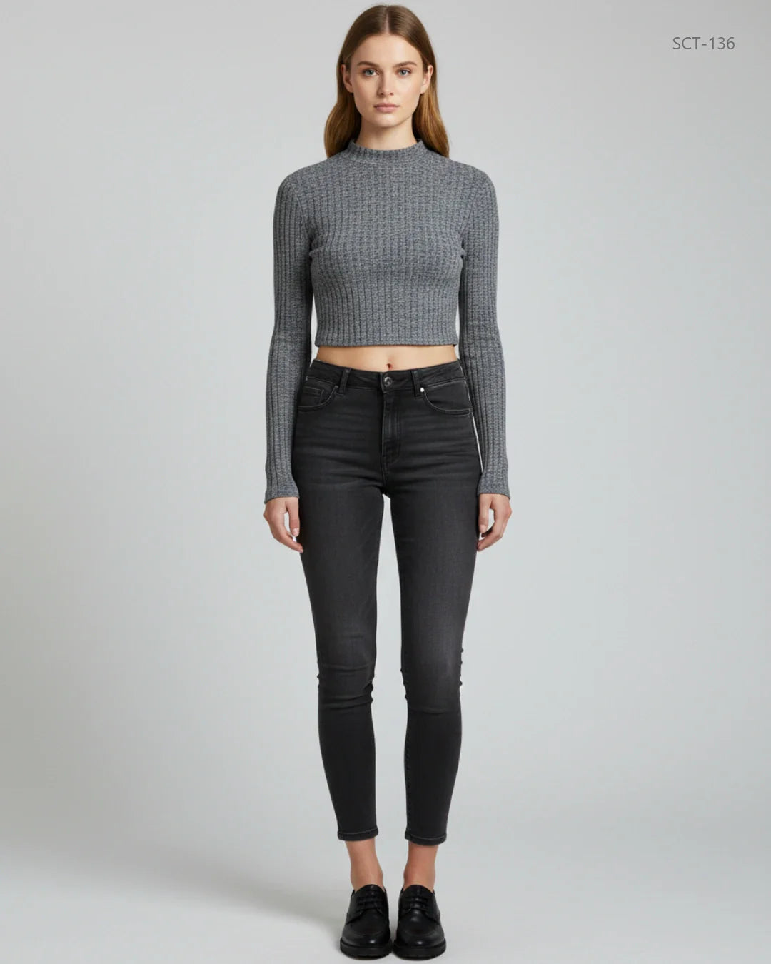 SHEIN Grey Summer Crop Tops (SCT-136)