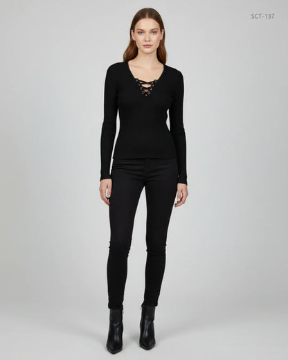 NEW LOOK Black Summer Crop Tops (SCT-137)